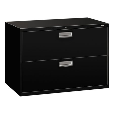 HON 42" W 2 Drawer File Cabinet, Black, A4/Legal/Letter H692.L.P